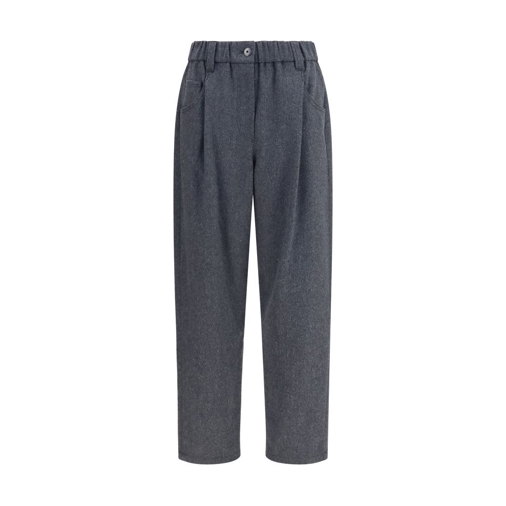 Gray Wool Oves Aries Casual Pants