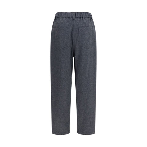Gray Wool Oves Aries Casual Pants