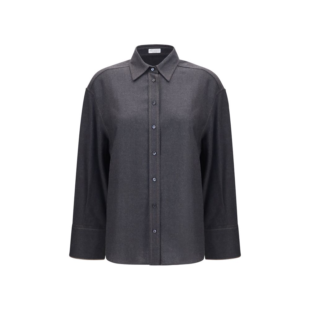 Gray Wool Oves Aries Dress Shirt