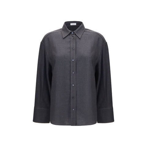 Gray Wool Oves Aries Dress Shirt