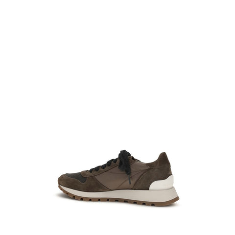 Brown Calf Leather Bos Taurus Athletic Sneakers