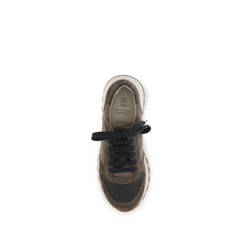 Brown Calf Leather Bos Taurus Athletic Sneakers