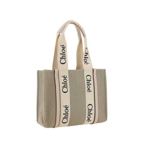 Beige Linen Handbag