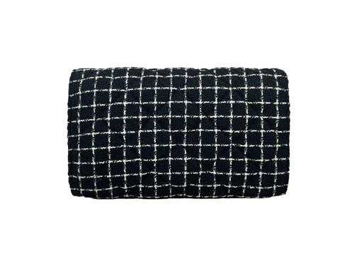 Versace Wallet On A Chain Fabric Black Crossbody Bag