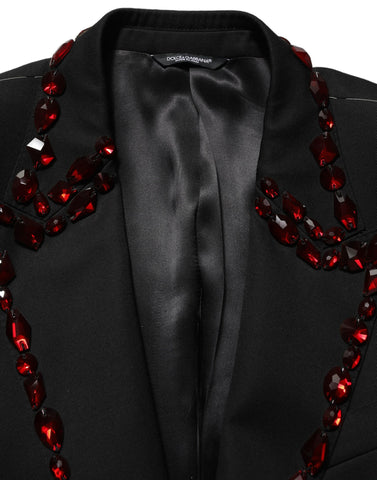 Black Crystal Embellished 2 Piece Suit