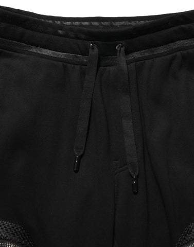 Black Mid Waist Cargo Jogger Sweatpants Pants