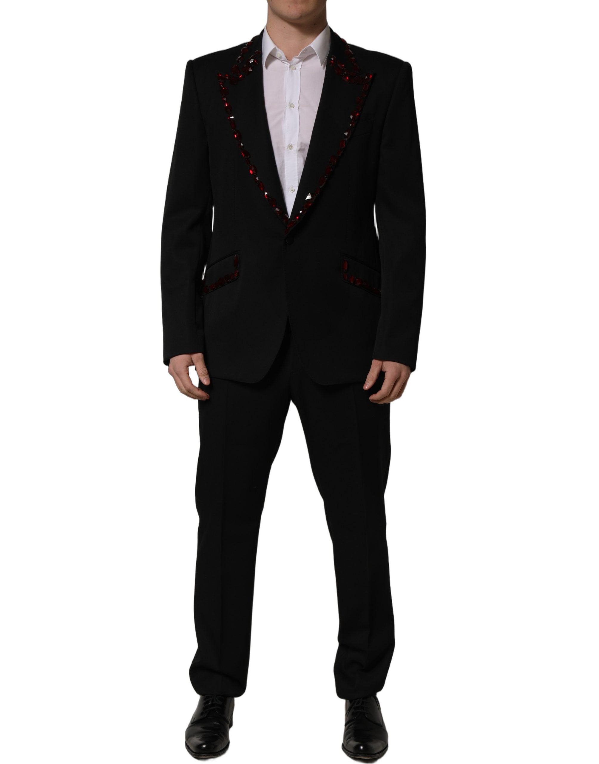 Black Crystal Embellished 2 Piece Suit