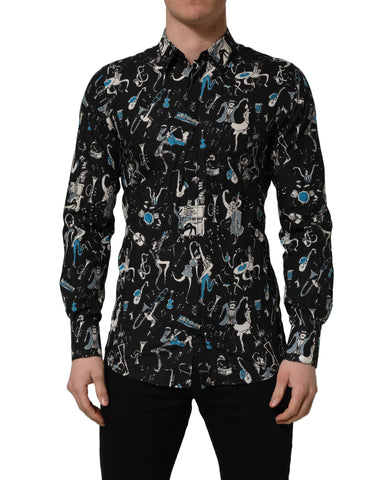 Black Jazz Club Cotton GOLD Fit Dress Shirt