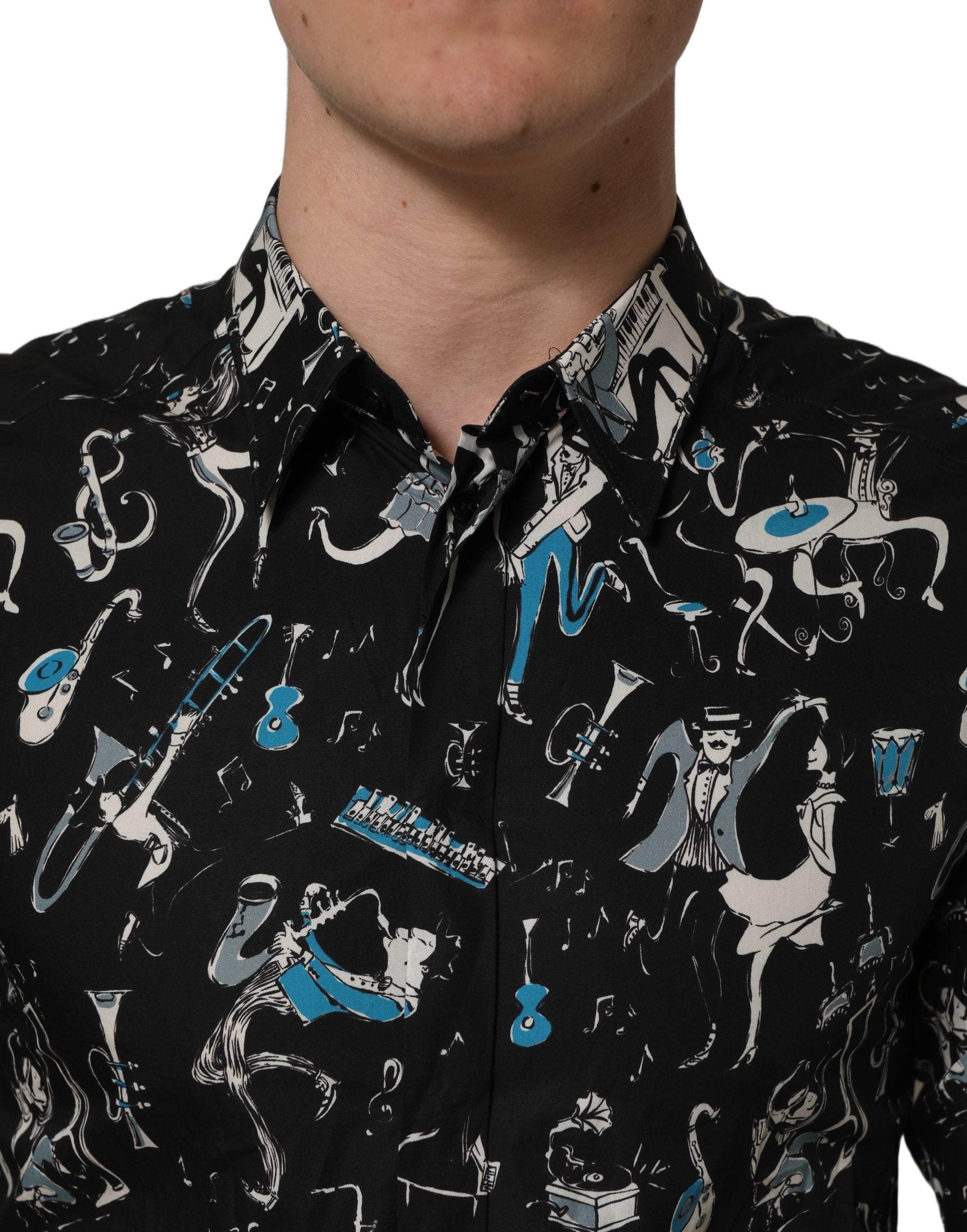 Black Jazz Club Cotton GOLD Fit Dress Shirt