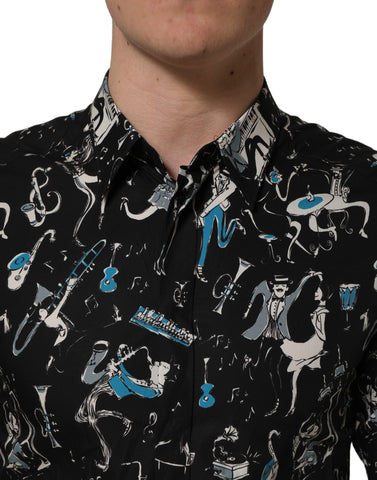 Black Jazz Club Cotton GOLD Fit Dress Shirt