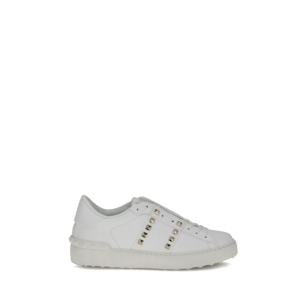 White Calf Leather Bos Taurus Sneakers