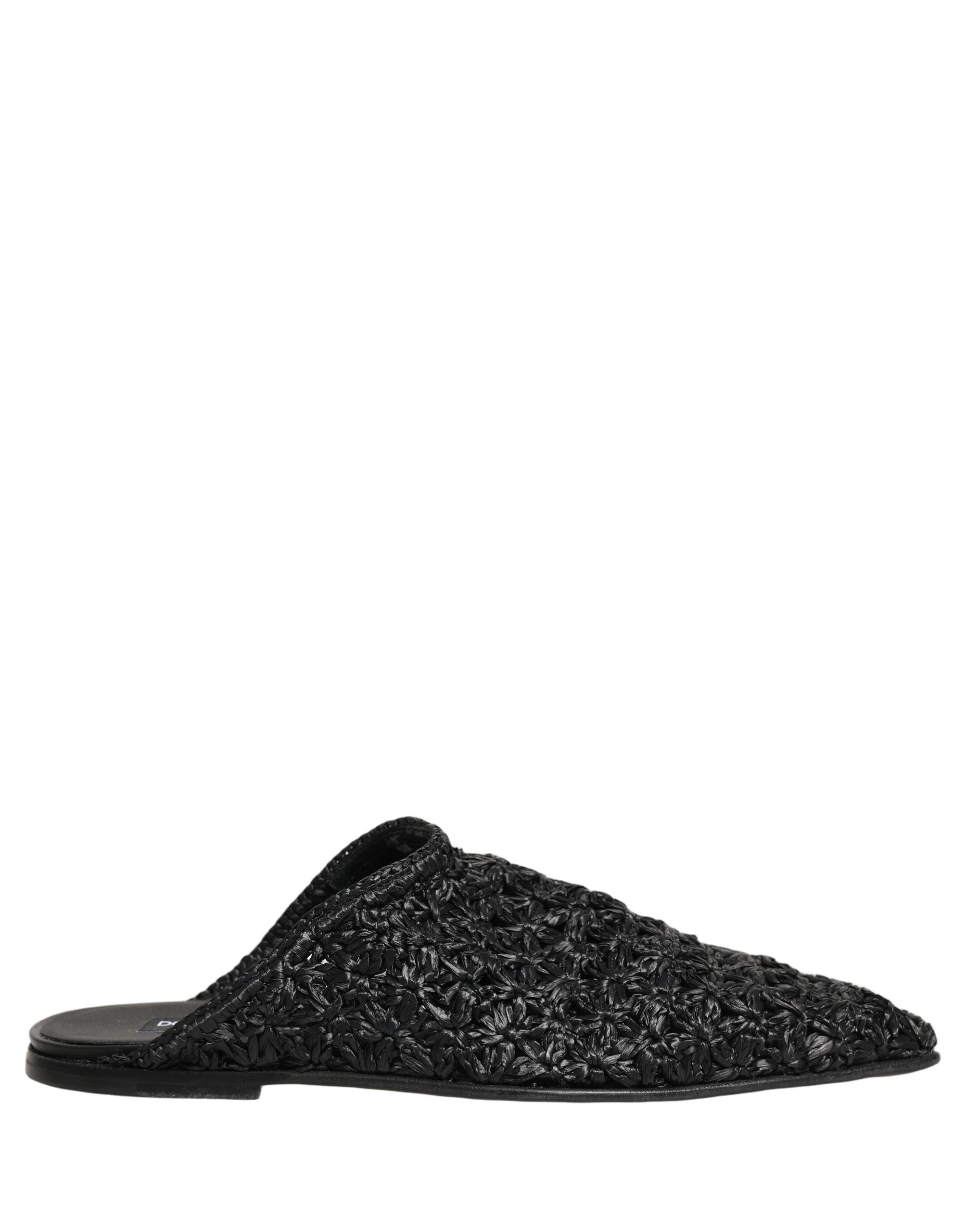 Black Mules Slides Slippers Men Flats Shoes
