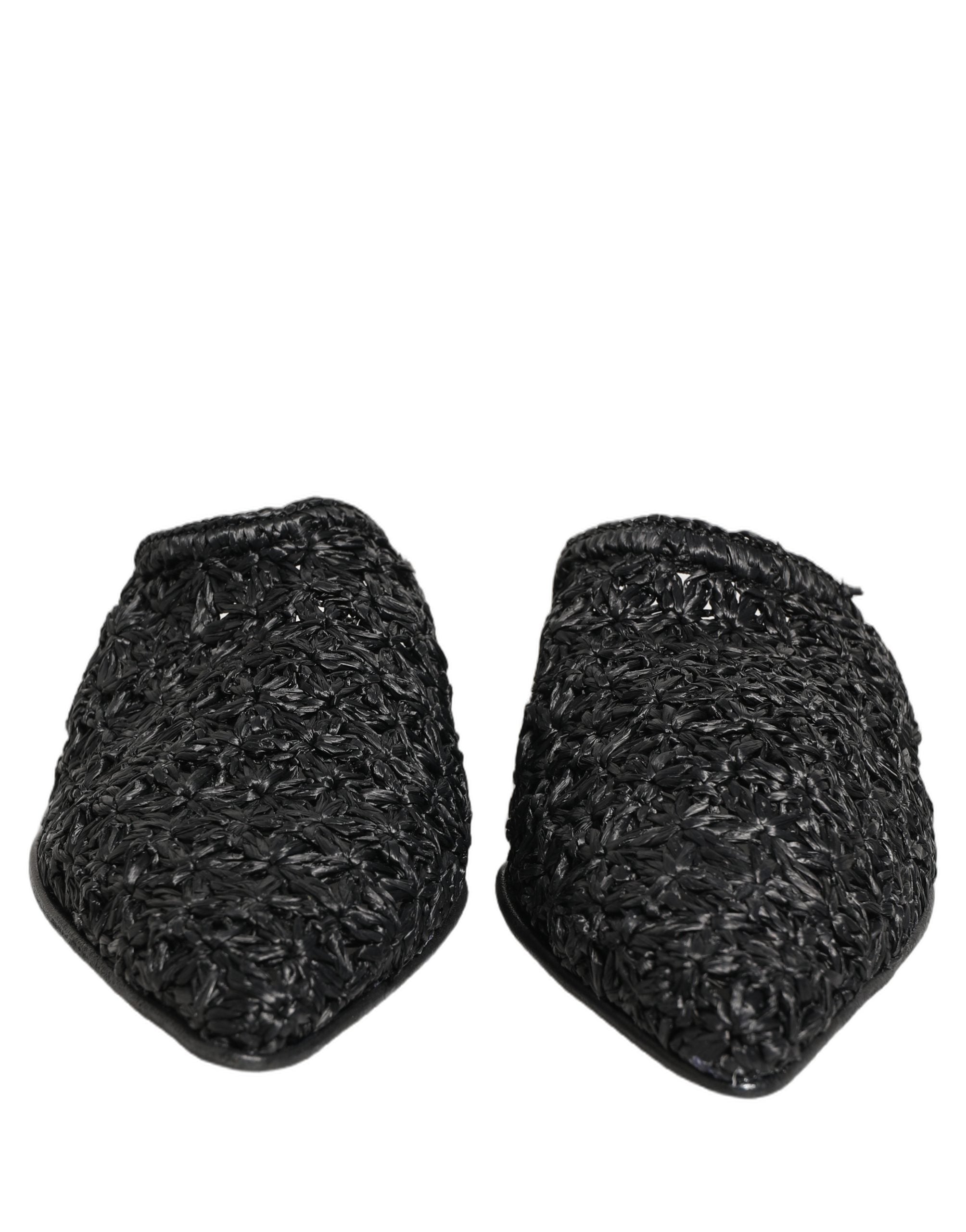 Black Mules Slides Slippers Men Flats Shoes