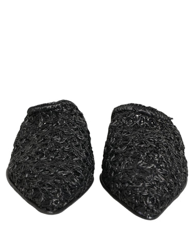 Black Mules Slides Slippers Men Flats Shoes