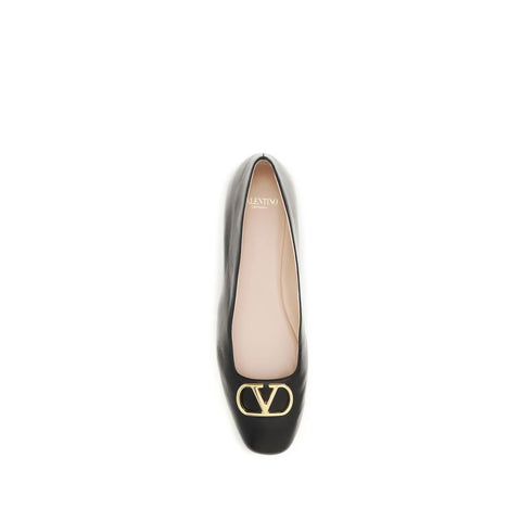Black Calf Leather Bos Taurus Ballet Flats