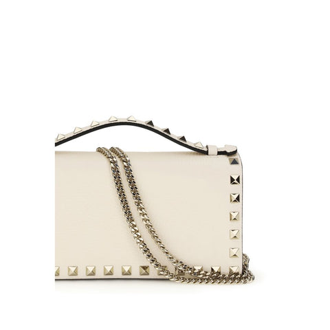 Beige Calf Leather Bos Taurus Wallet