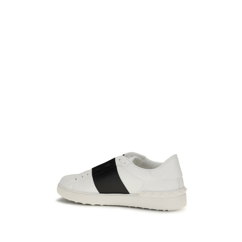 White Calf Leather Bos Taurus Low Top Sneakers