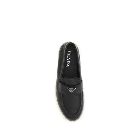 Black Calf Leather Bos Taurus Slip-On Loafers