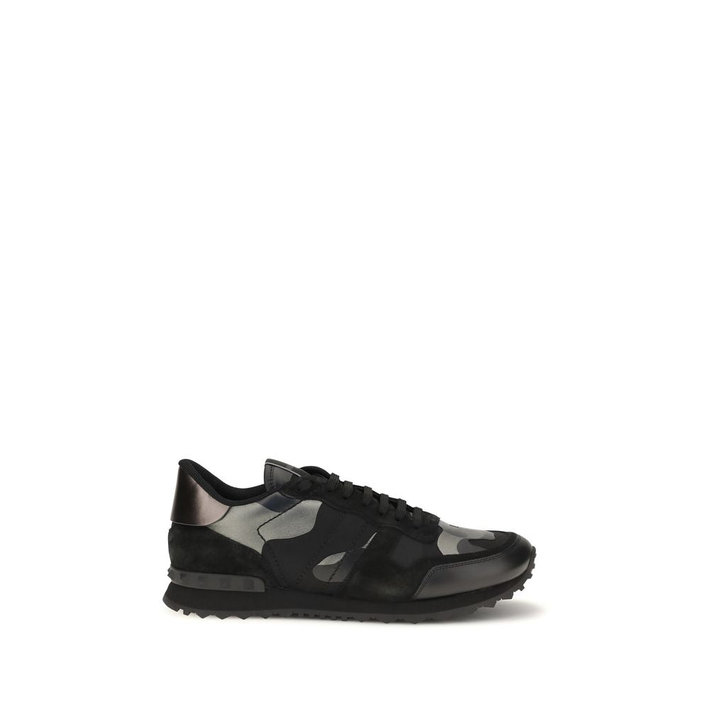 Black Polyamide Athletic Sneakers