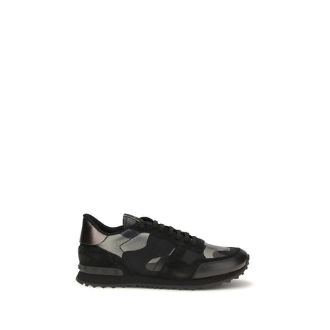 Black Polyamide Athletic Sneakers