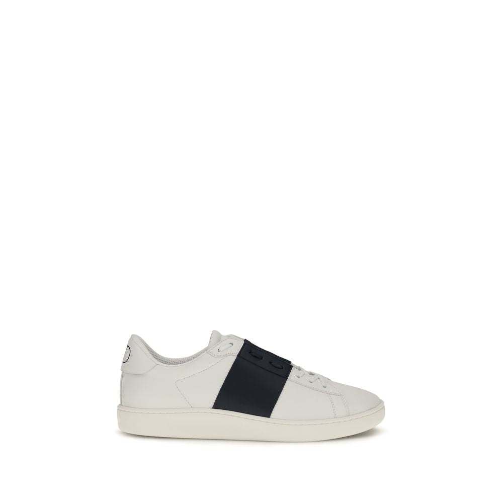 Blue Calf Leather Bos Taurus Low Top Sneakers