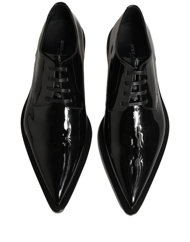 Black Leather Men Derby Dress Formal Shoes