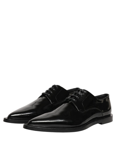 Black Leather Men Derby Dress Formal Shoes