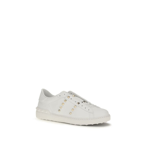 White Calf Leather Bos Taurus Sneakers