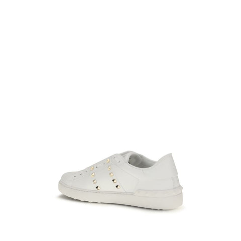 White Calf Leather Bos Taurus Sneakers