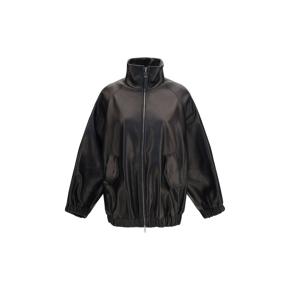 Black Lamb Ovis Aries Aries Leather Jacket