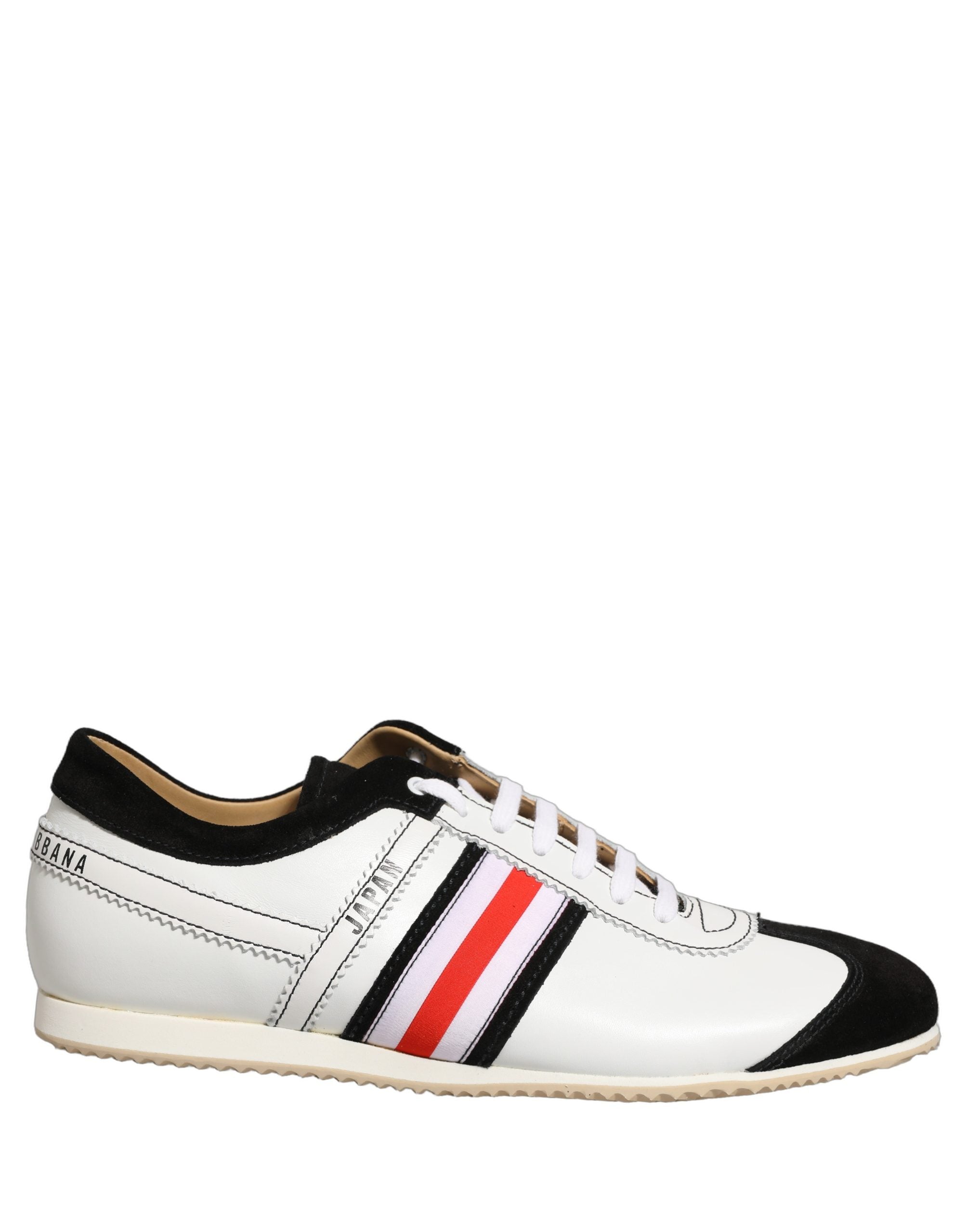 Black White Leather Suede Low Top Sneakers Shoes
