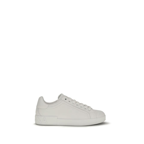 White Calf Leather Bos Taurus Low Top Sneakers