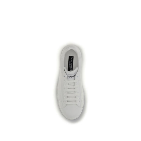 White Calf Leather Bos Taurus Low Top Sneakers