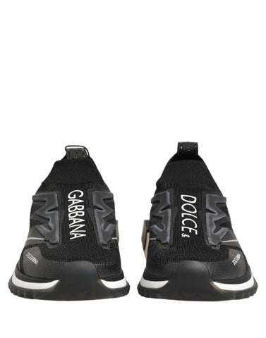 Black White Sorrento Slip-On Logo Sneakers Shoes