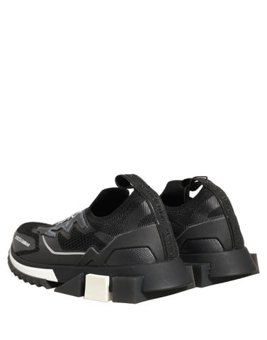 Black White Sorrento Slip-On Logo Sneakers Shoes