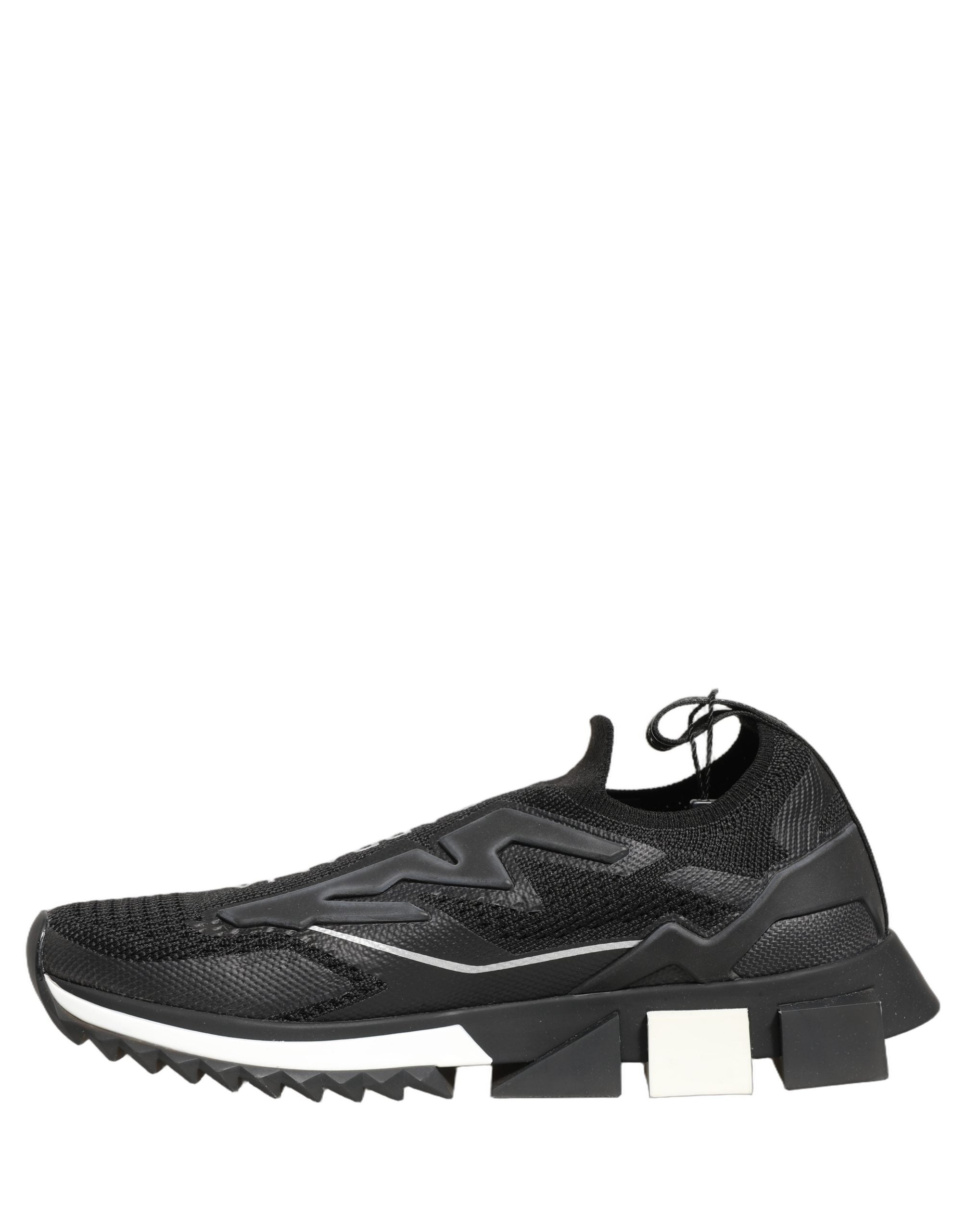Black White Sorrento Slip-On Logo Sneakers Shoes