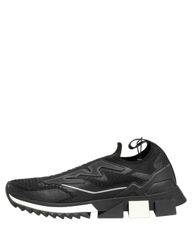 Black White Sorrento Slip-On Logo Sneakers Shoes