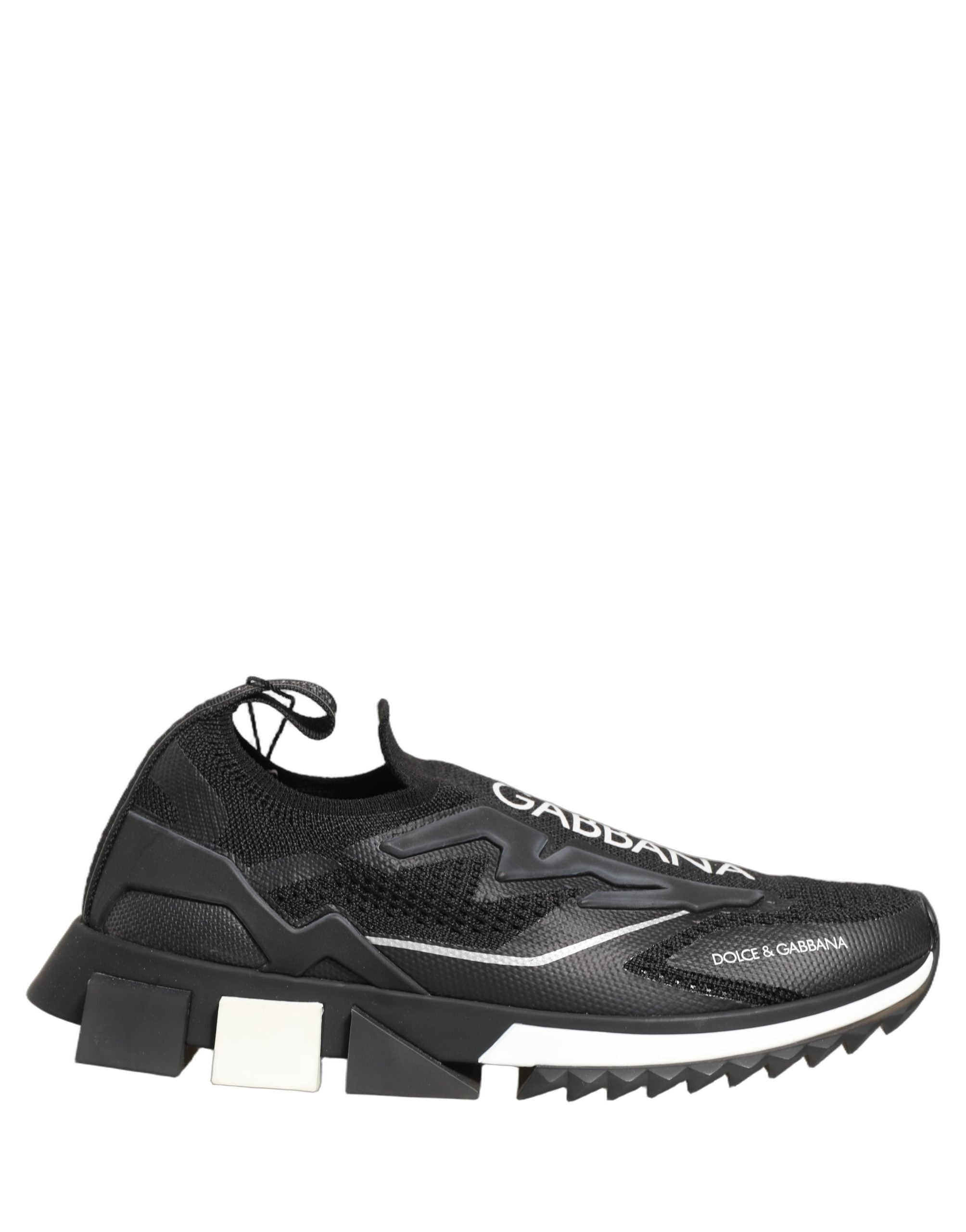 Black White Sorrento Slip-On Logo Sneakers Shoes