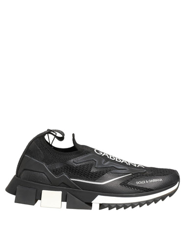 Black White Sorrento Slip-On Logo Sneakers Shoes
