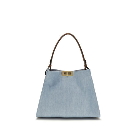Blue Cotton Handbag