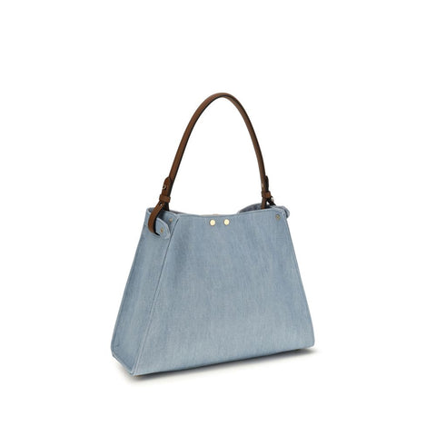 Blue Cotton Handbag