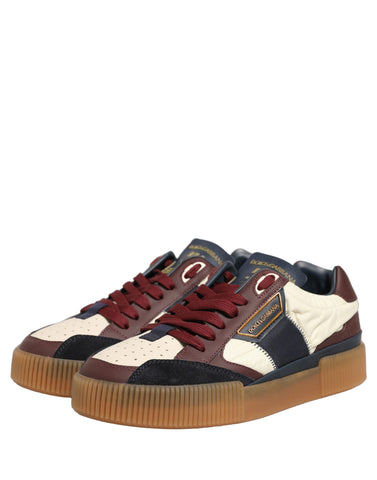 Multicolor Leather MIAMI Low Top Men Sneakers Shoes