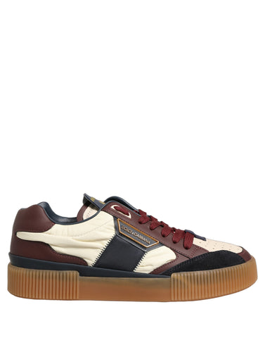 Multicolor Leather MIAMI Low Top Men Sneakers Shoes