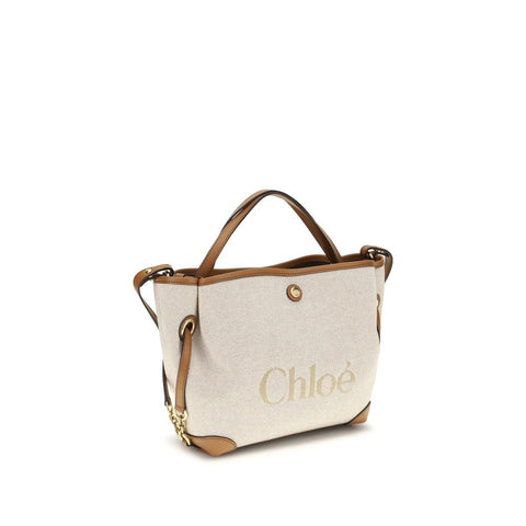 Beige Fabric Shoulder Bag