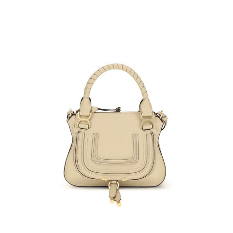 Beige Calf Leather Bos Taurus Handbag