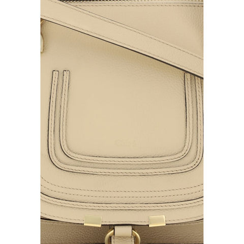 Beige Calf Leather Bos Taurus Handbag