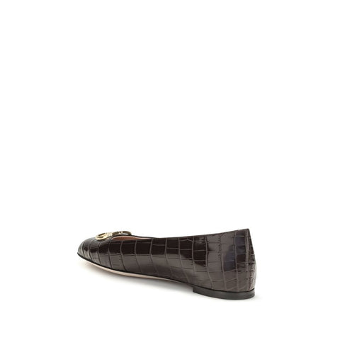 Brown Calf Leather Bos Taurus Ballet Flats