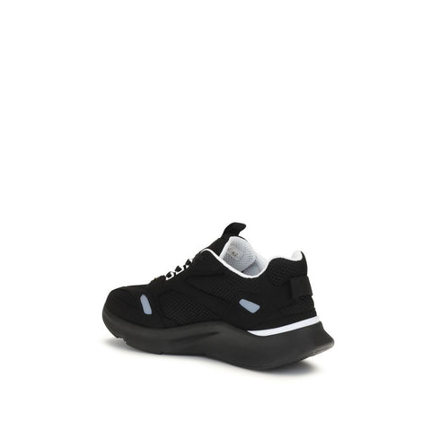 Black Fabric Athletic Sneakers