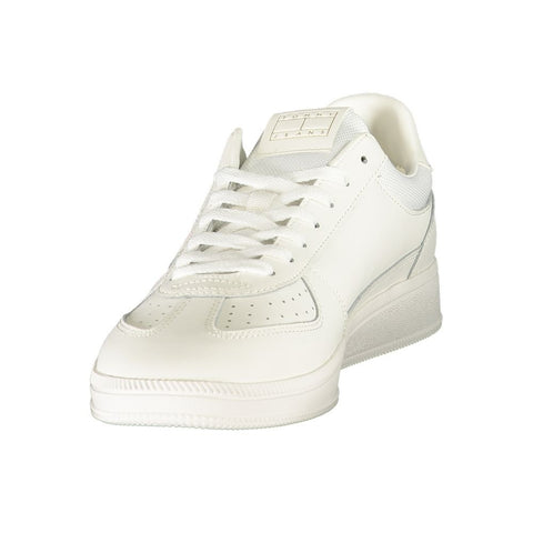 White Polyurethane Men's Sneaker