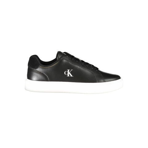 Black Polyurethane Men's Sneaker